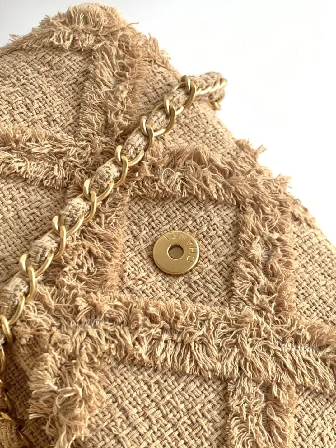 CC Crochet 27cm Beige Tweed Fabric