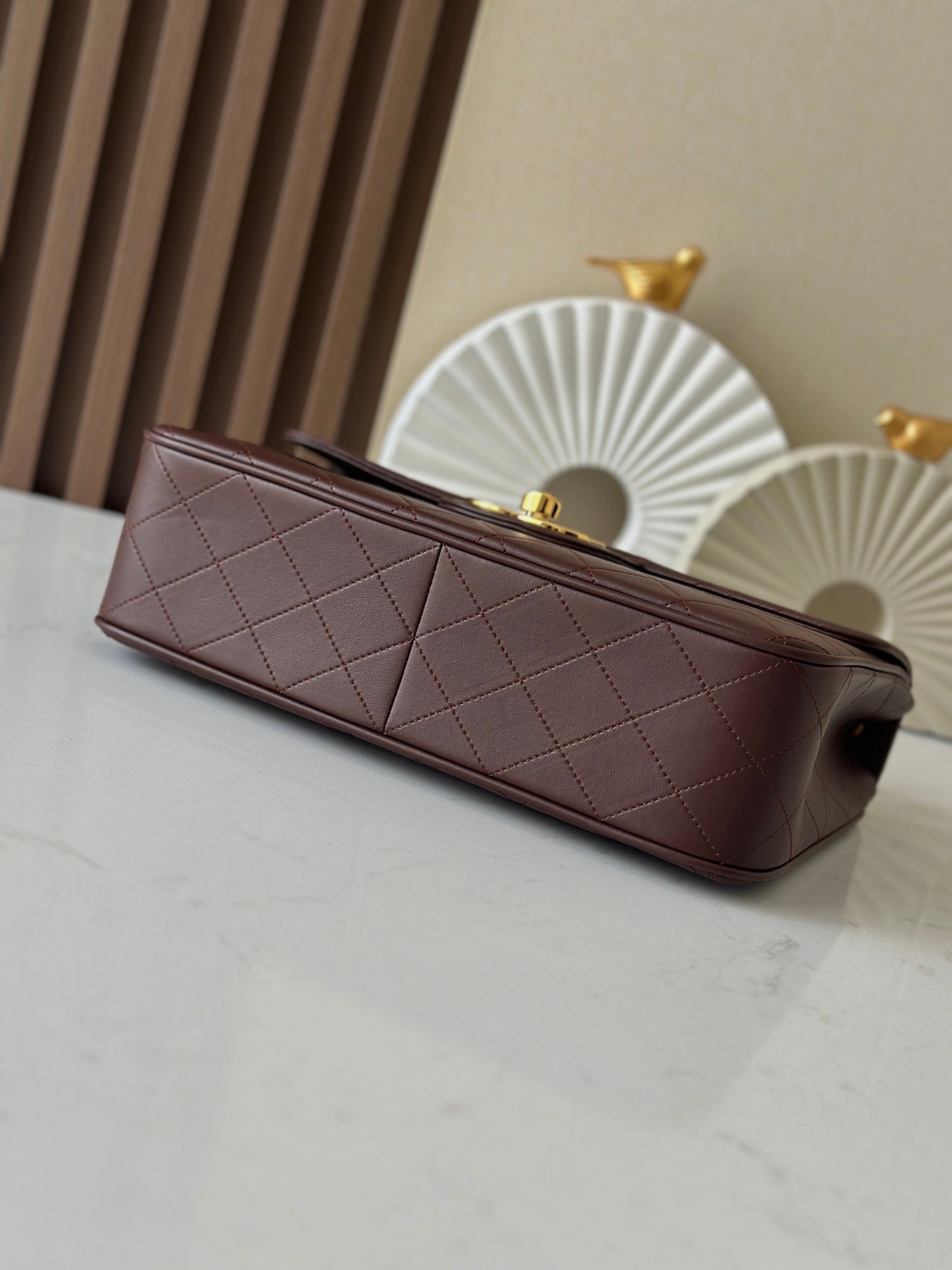 CC Flap Bag 30cm Brown Gold Lambskin 298108 - Immagine del prodotto 2