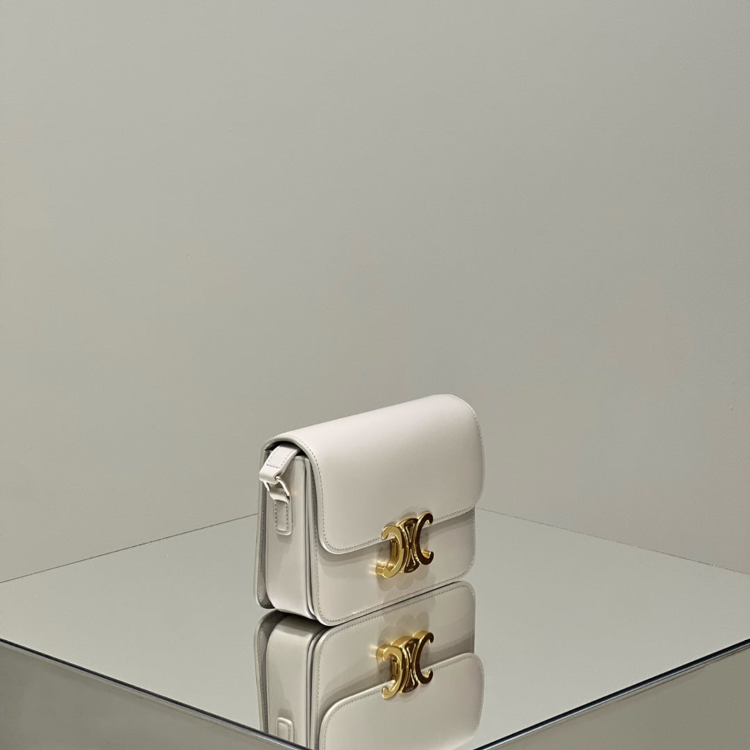 MINI CLAUDE 22 SHINY CALFSKIN WHITE