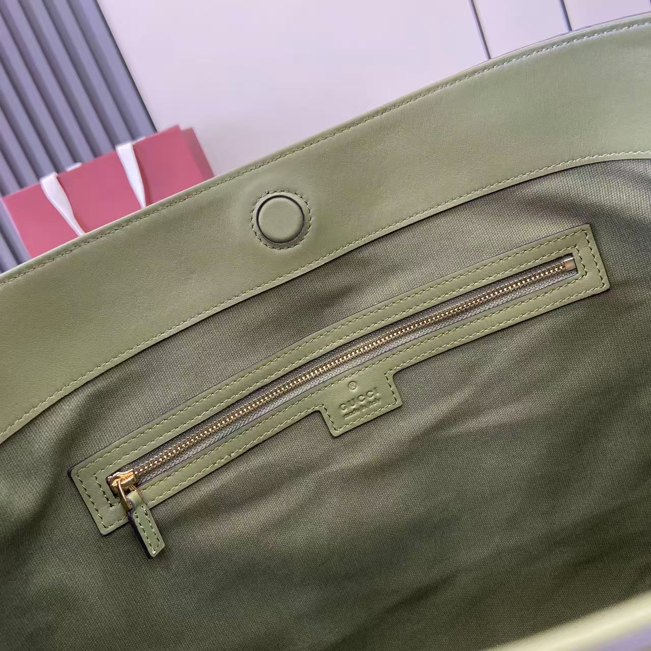 Gucci 25 Beatrix Borsa a mano Verde Vacchetta liscia 292565