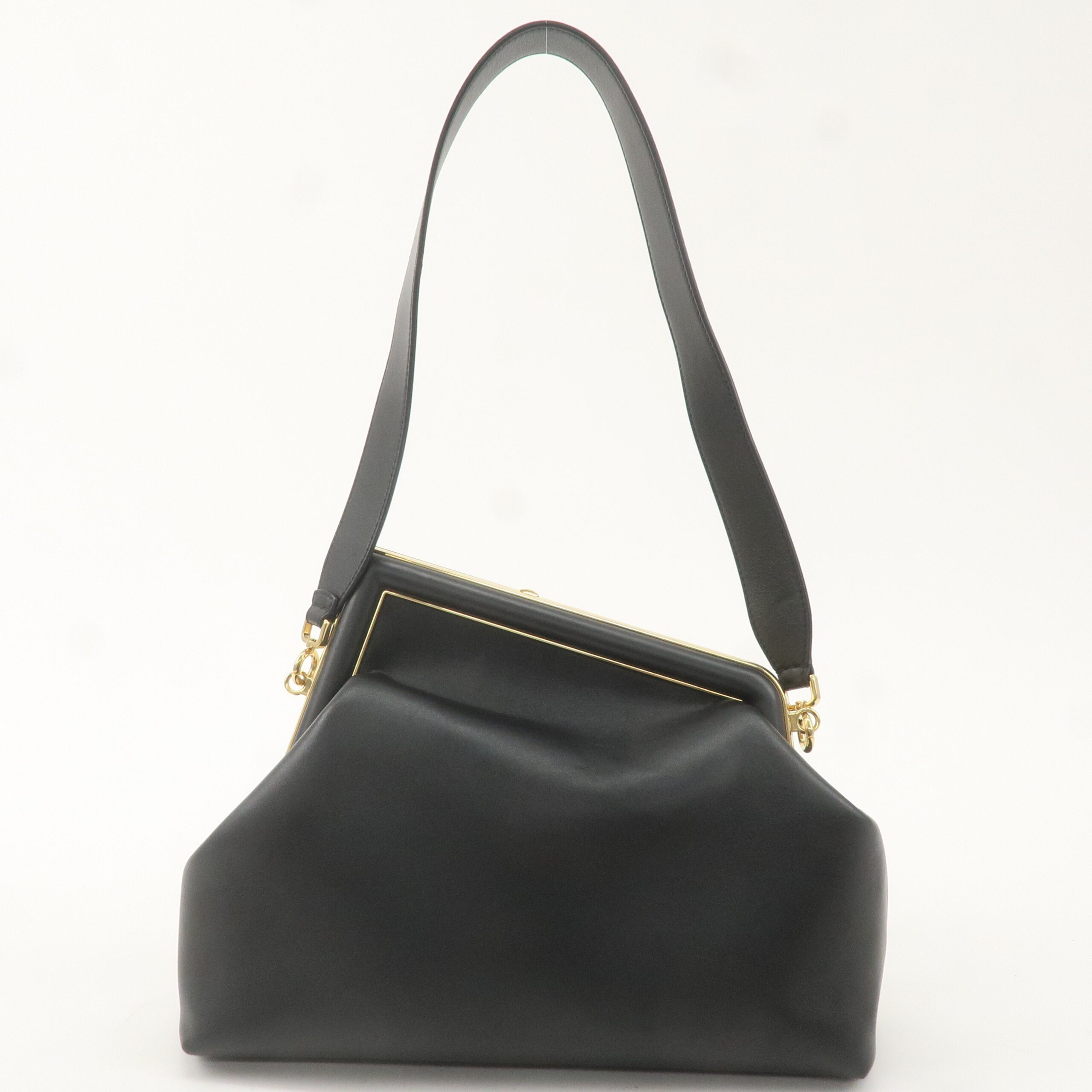 Fendi Pelle First Media 2way Pochette Borsa a spalla Nero