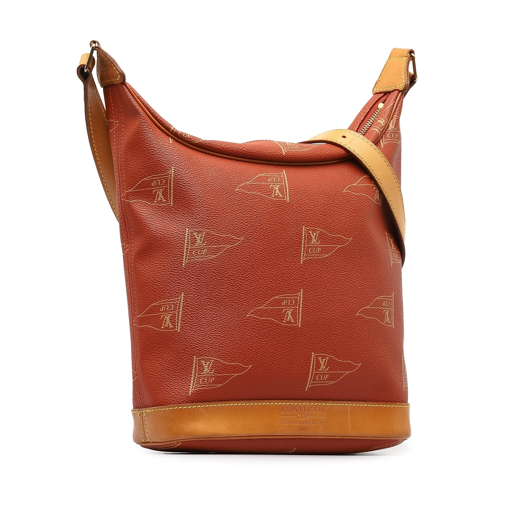 Rosso Louis Vuitton Americas Cup Touquet Borsa a mano