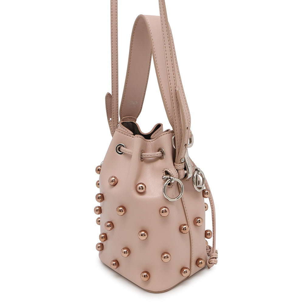 Fendi Montresor Borsa a spalla Studded Jasmin Flower8bs010 Pelle Si…
