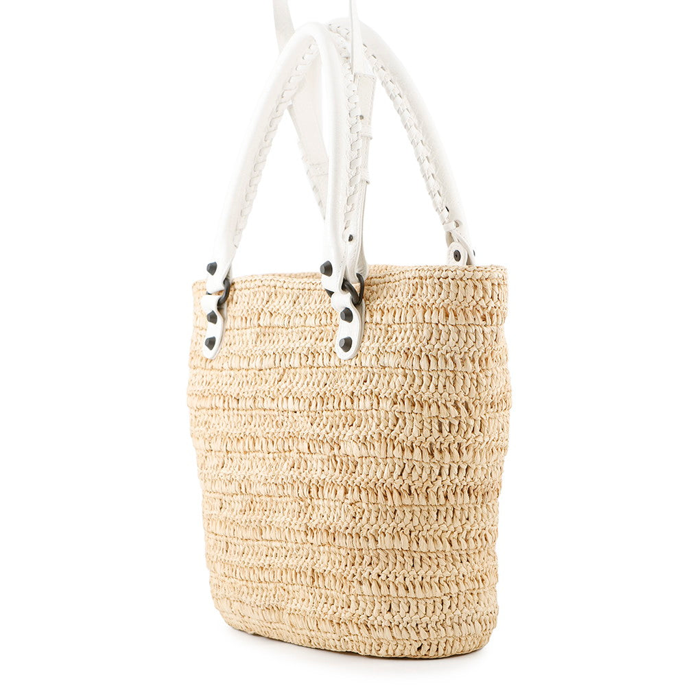 Balenciaga City white bag – front view