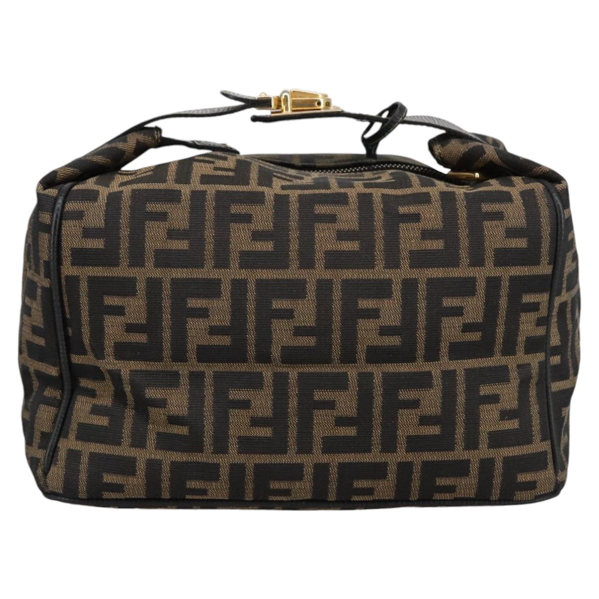 Fendi Marrone Canvas Pochette Carrello ()