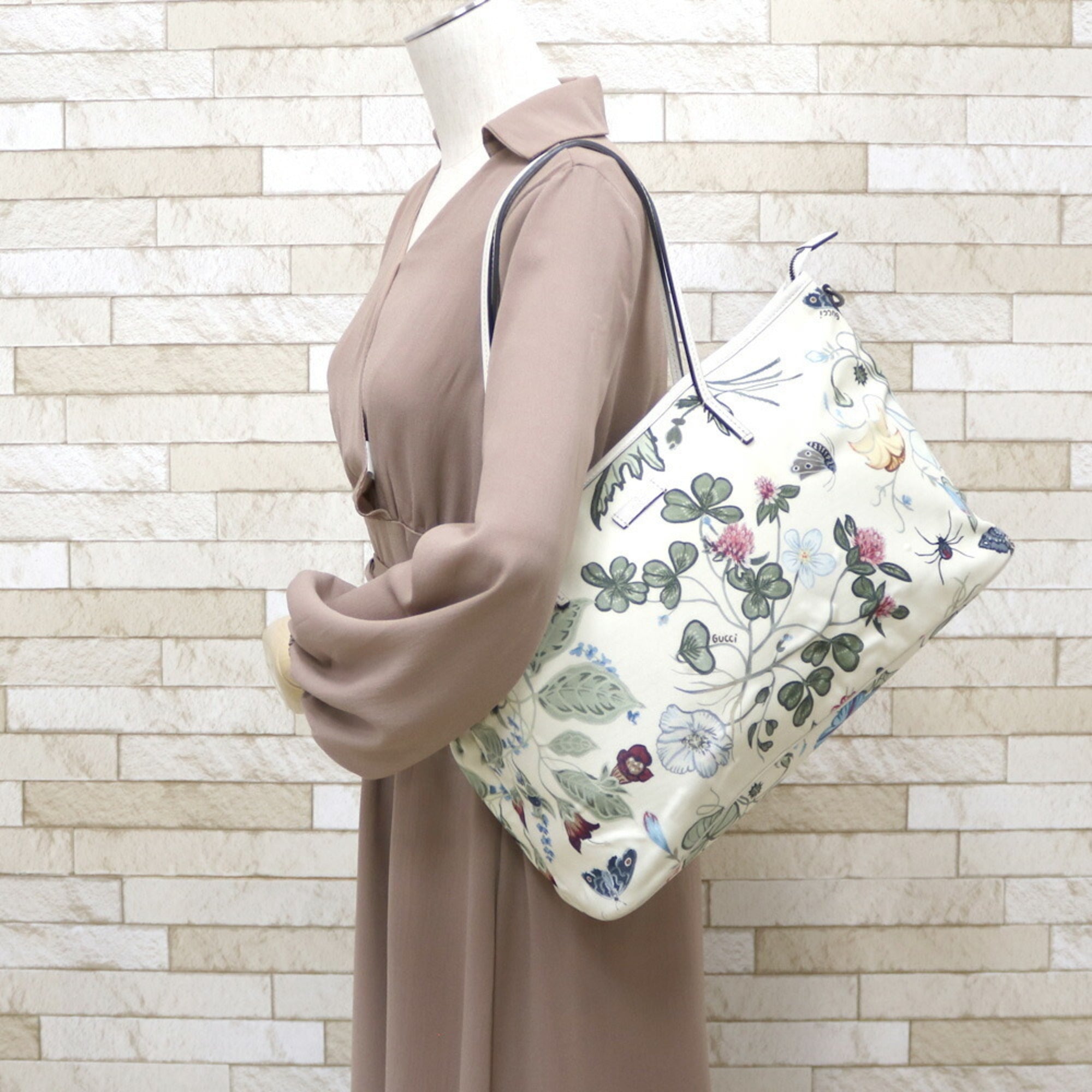 Gucci Nylon Borsa a spalla Flora GG Giallo Women’s