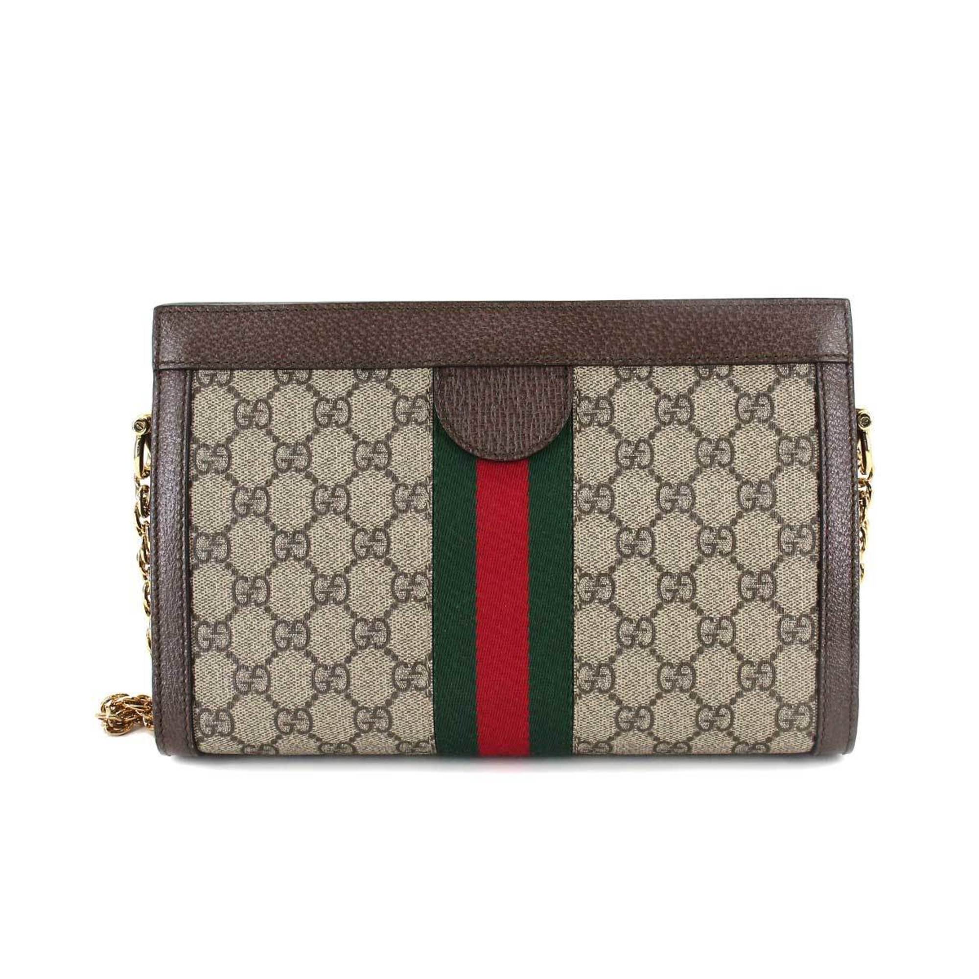 Gucci Ophidia Piccola Borsa a spalla Supreme Pelle Beige Marrone 503877