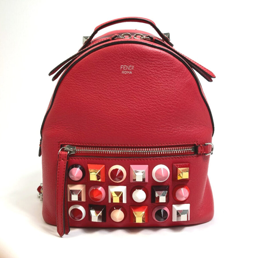 Fendi Backpack red bag – front view