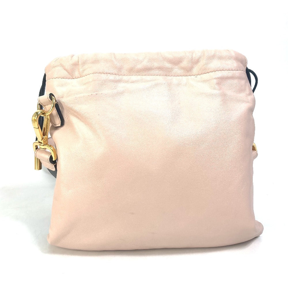 Fendi Borsa a spalla Pelle Rosa Drawstring Pochette Pouch Crossbody…