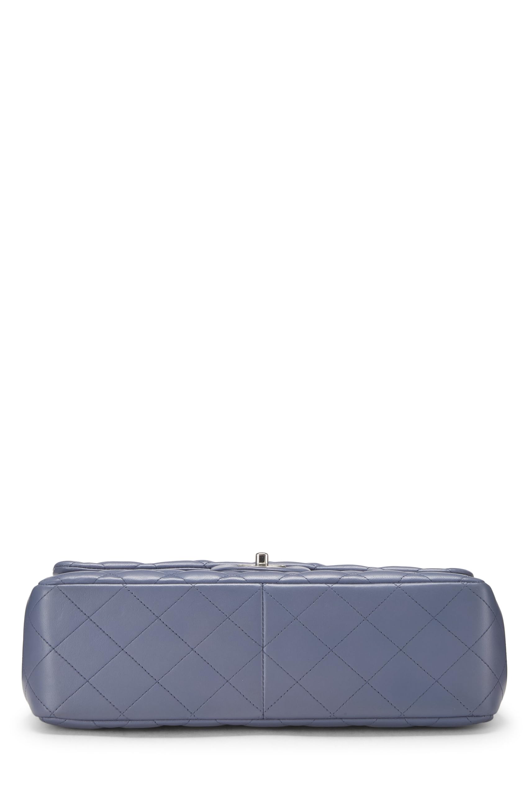 Chl, Viola Quilted Lambskin New Classic Double Flap Jumbo, Viola