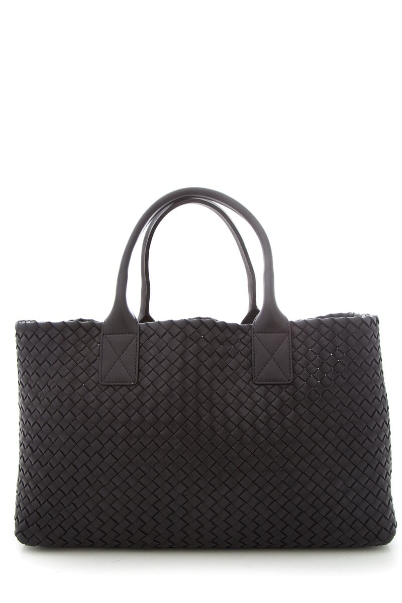 Bottega Veneta Nero Cabat Intrecciato Pelle Tote
