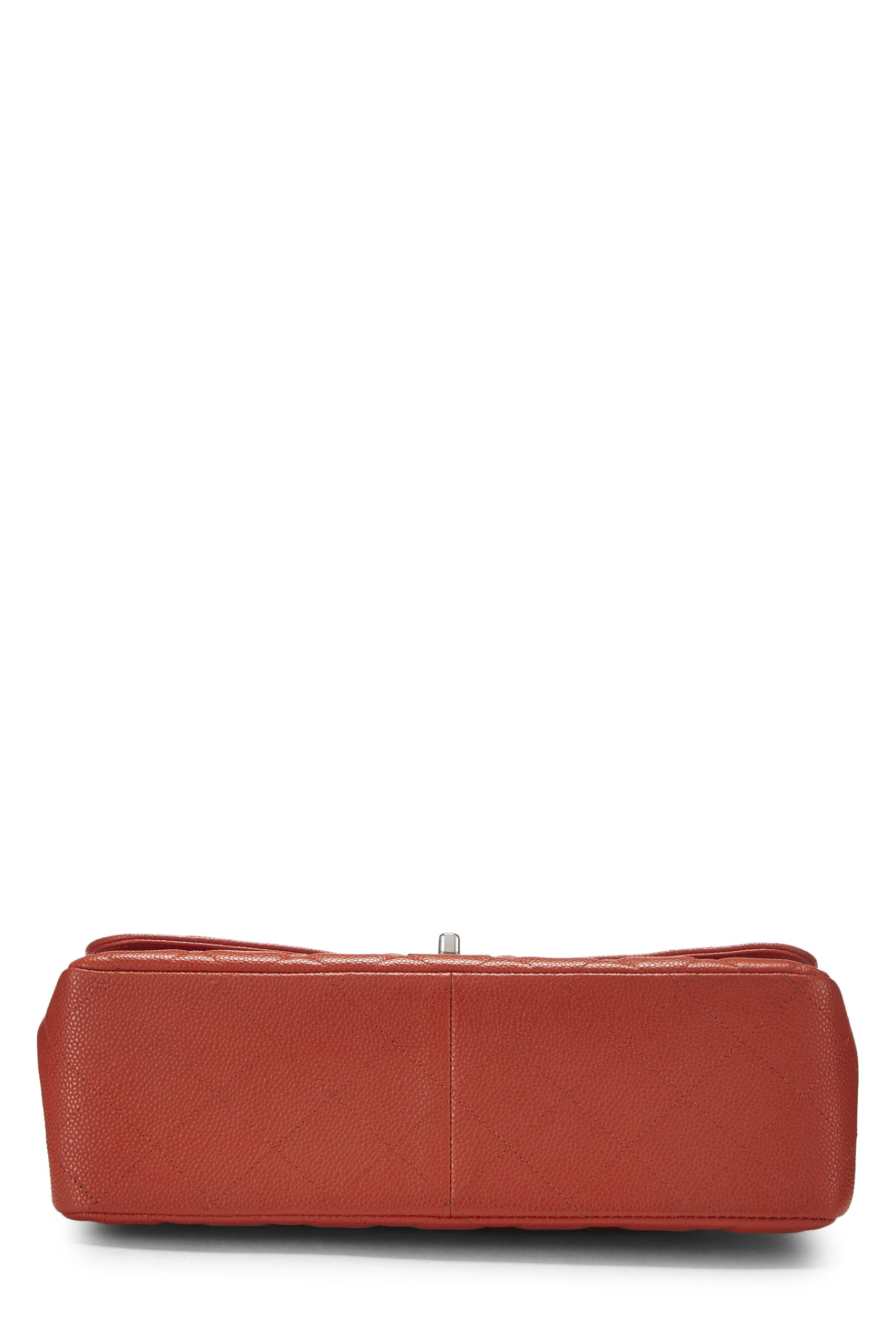Chl, Arancione Quilted Caviar New Classic Double Flap Jumbo, Arancione