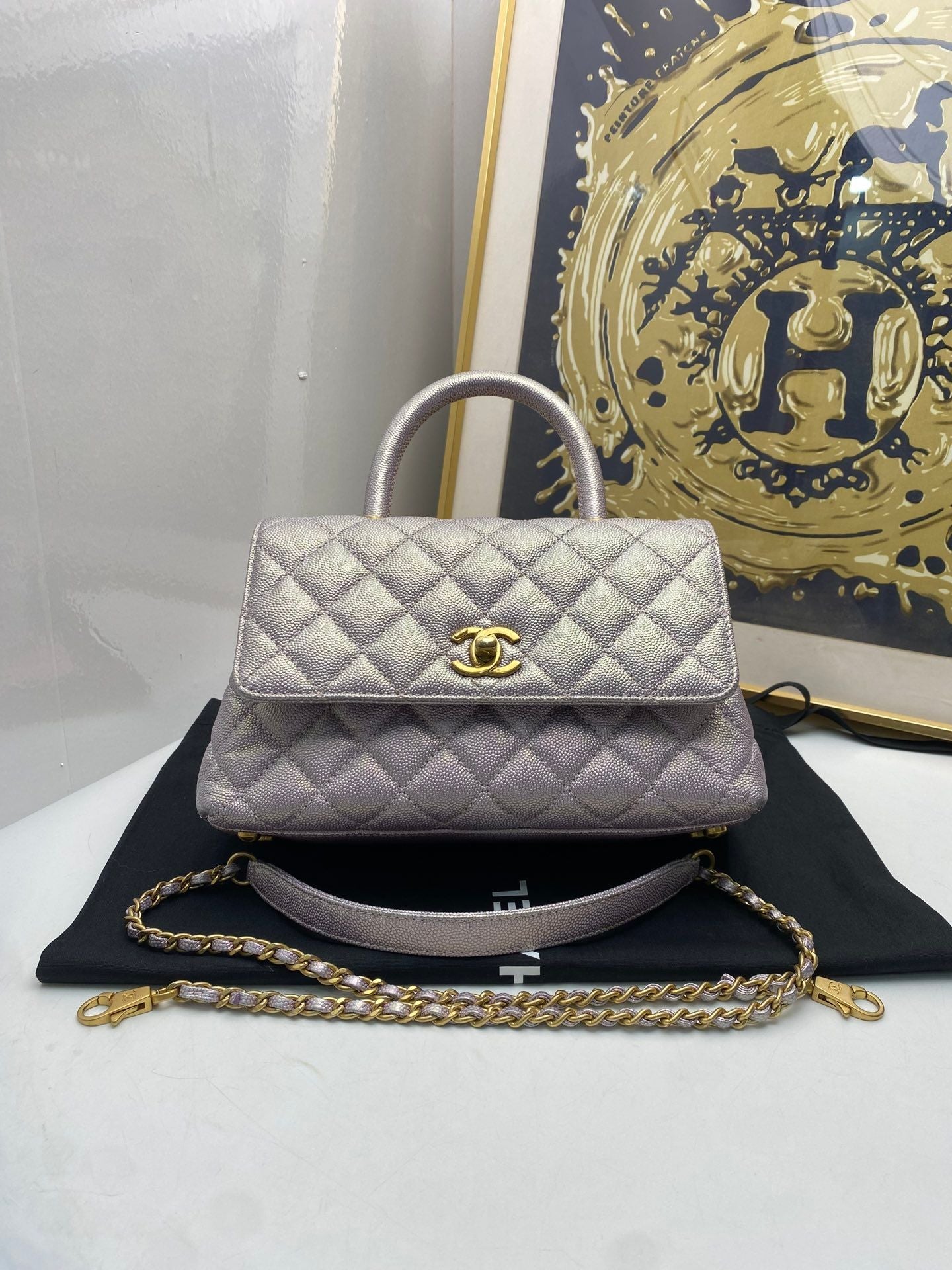 Chanel Coco Handle piccola Cm viola