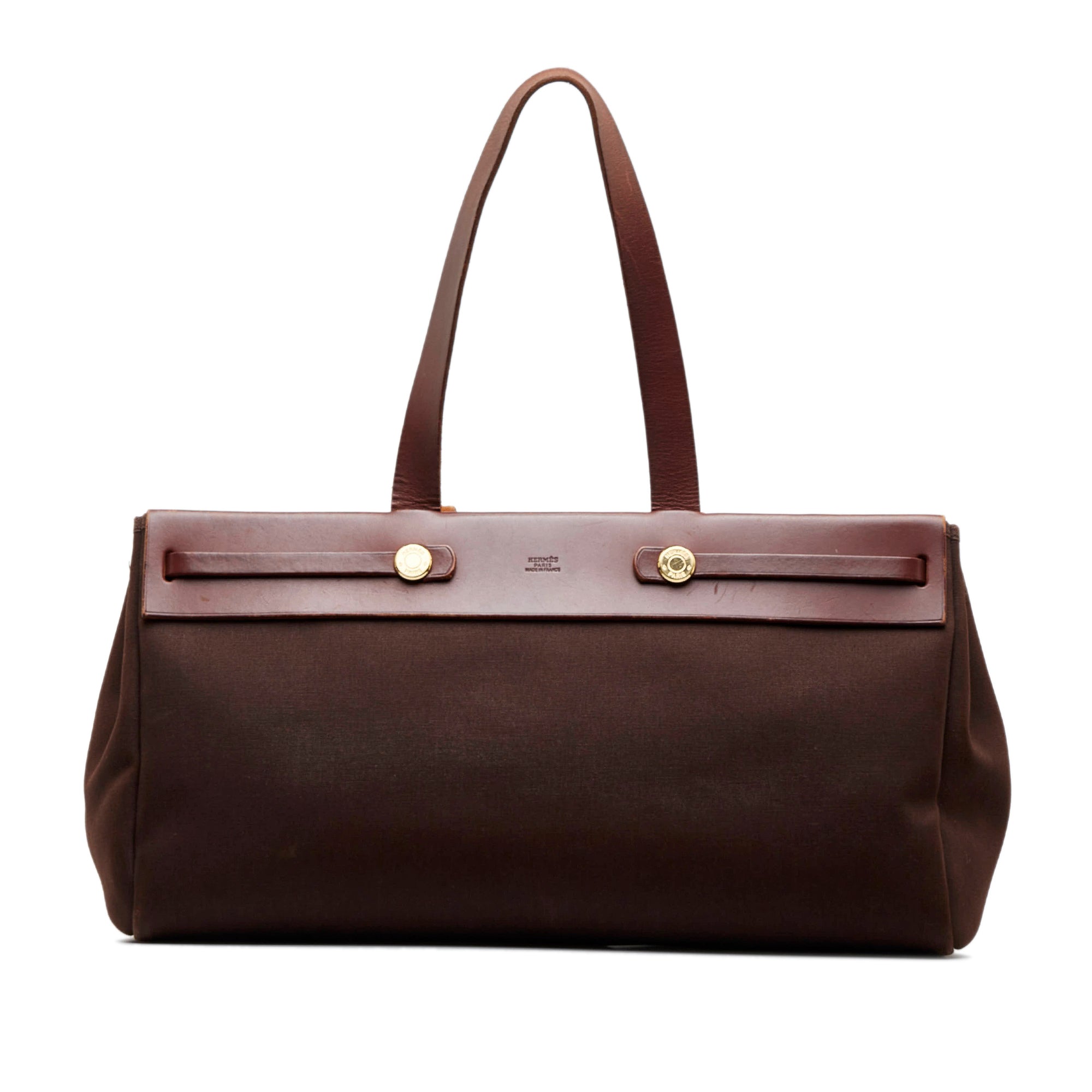 Brown Hermes Herbag Cabas MM Shopping bag