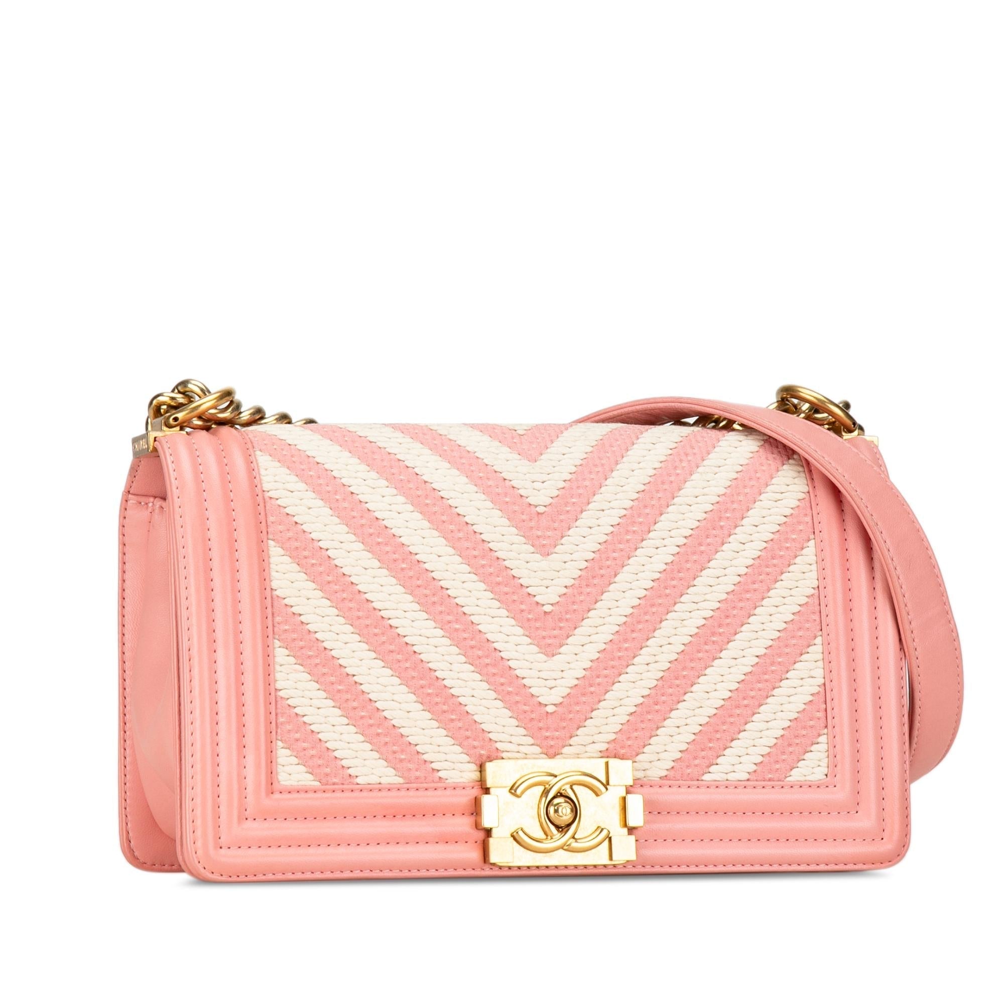 Borsa a tracolla Chanel Medium Braided Chevron Boy Flap