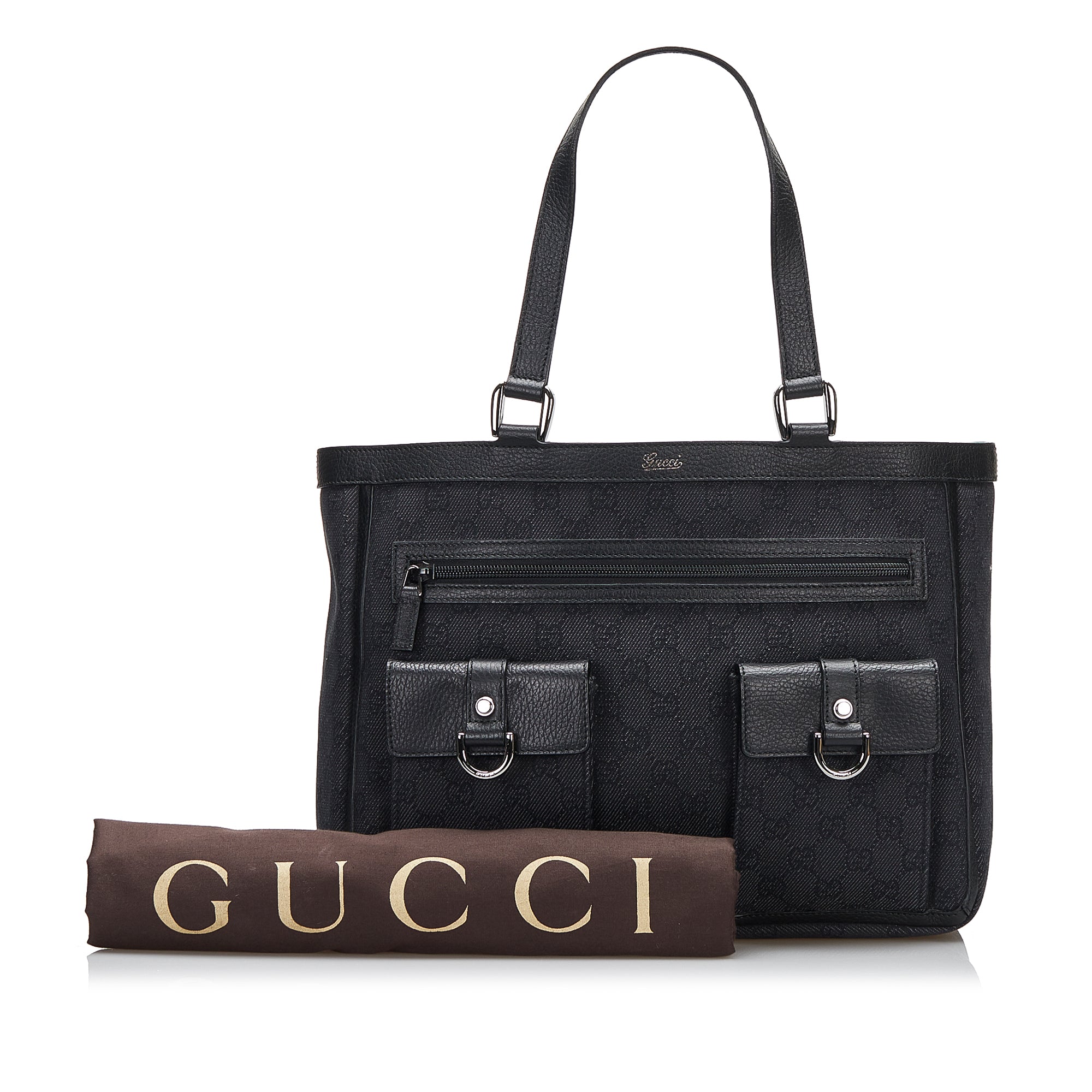 Gucci Abbey D-ring Shopping bag Nero GG Tela