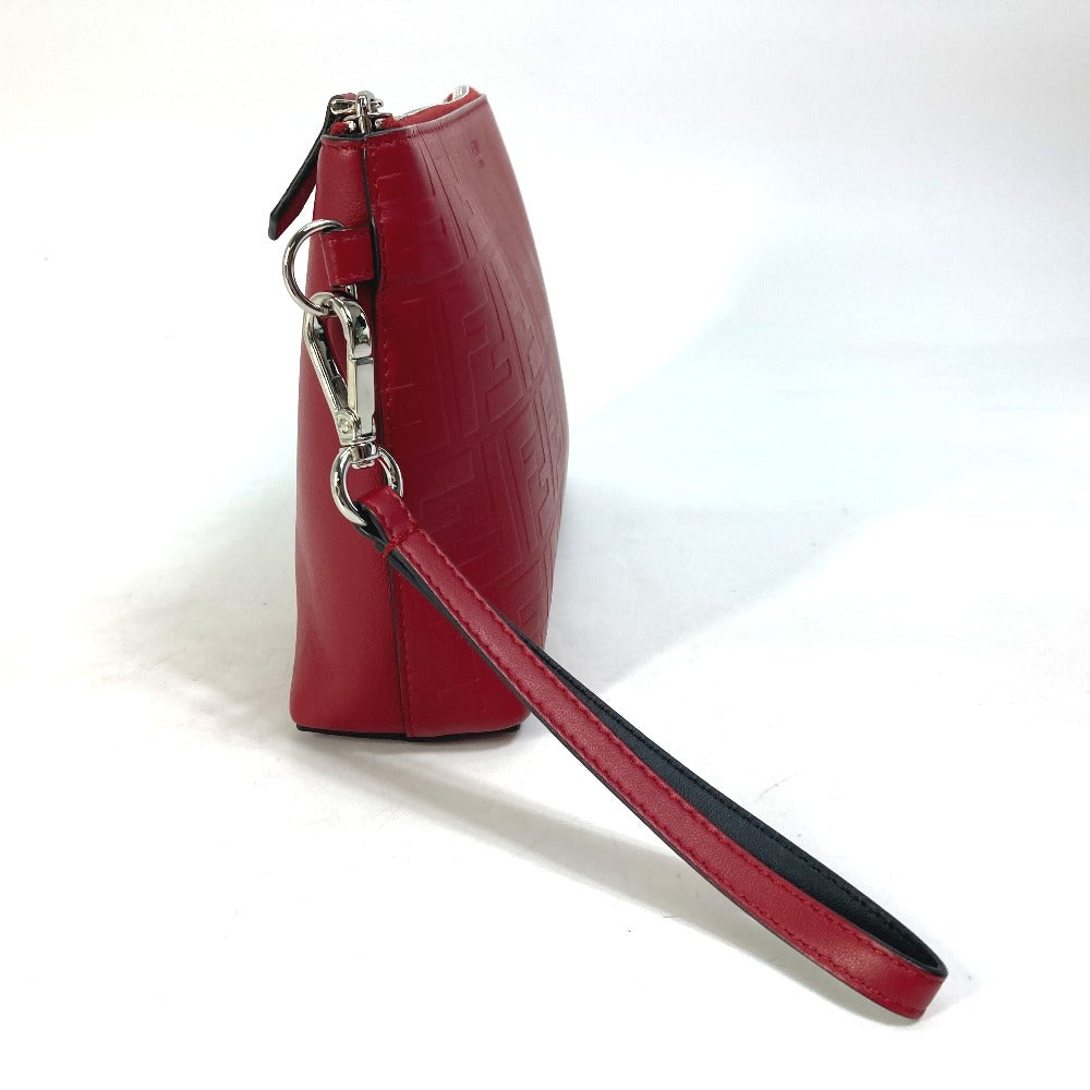 Fendi Pochette Pelle Rosso Zucca Da Uomo