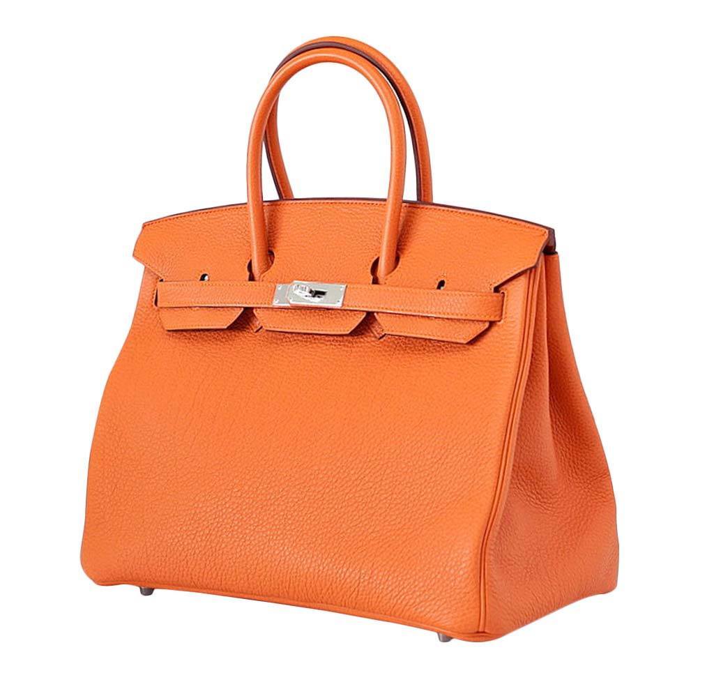 Hermesbirkin 35 Borsa H Orange Togo Leather