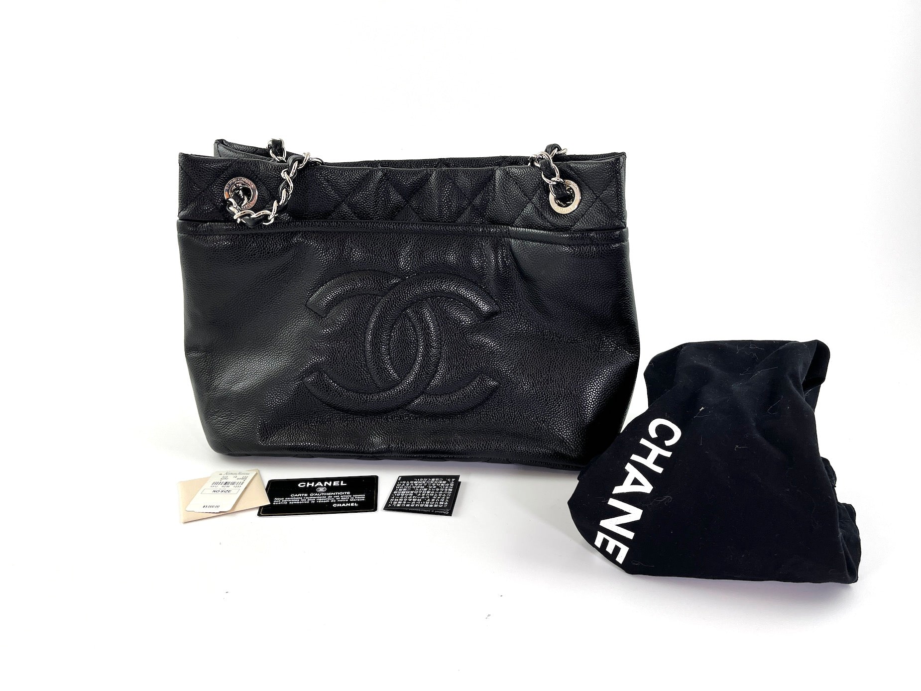 CHANEL Nero Caviar Timeless Soft CC Shopping bag