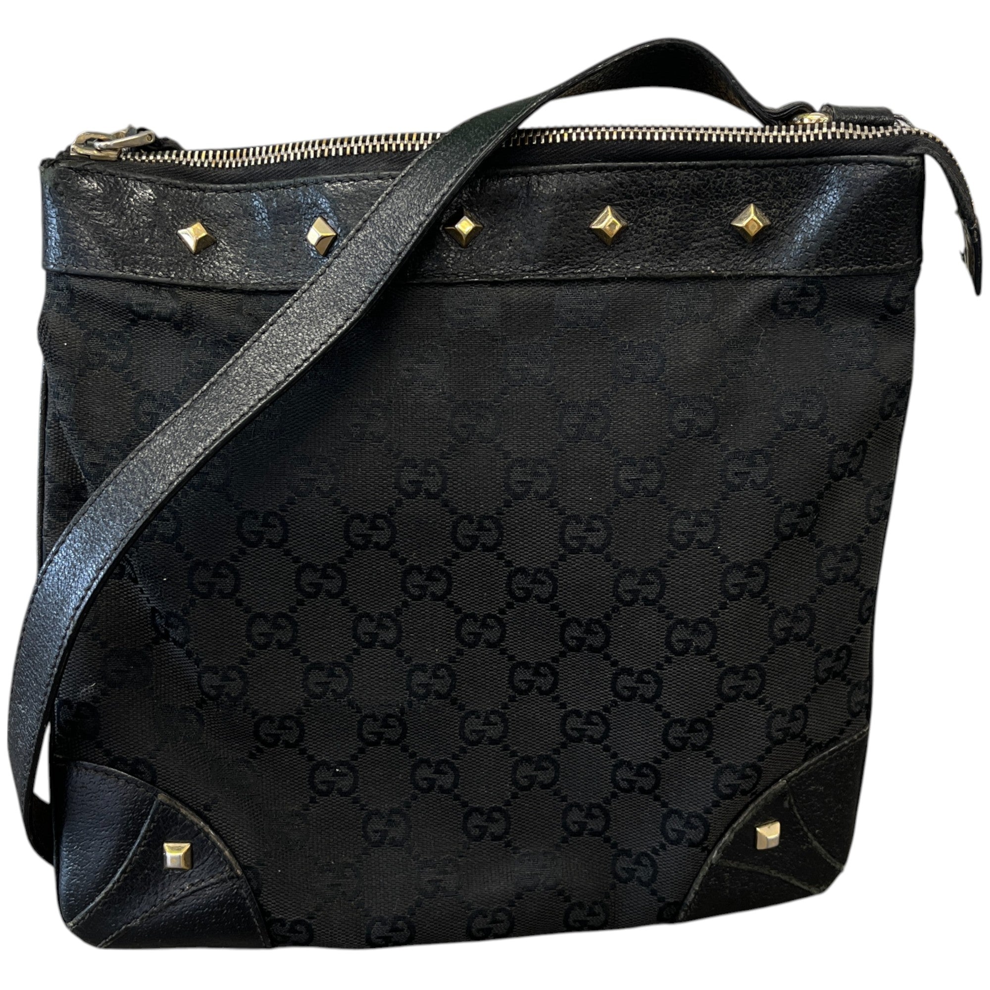Women’s Gg Supreme Rockstud Messenger Bag Nero