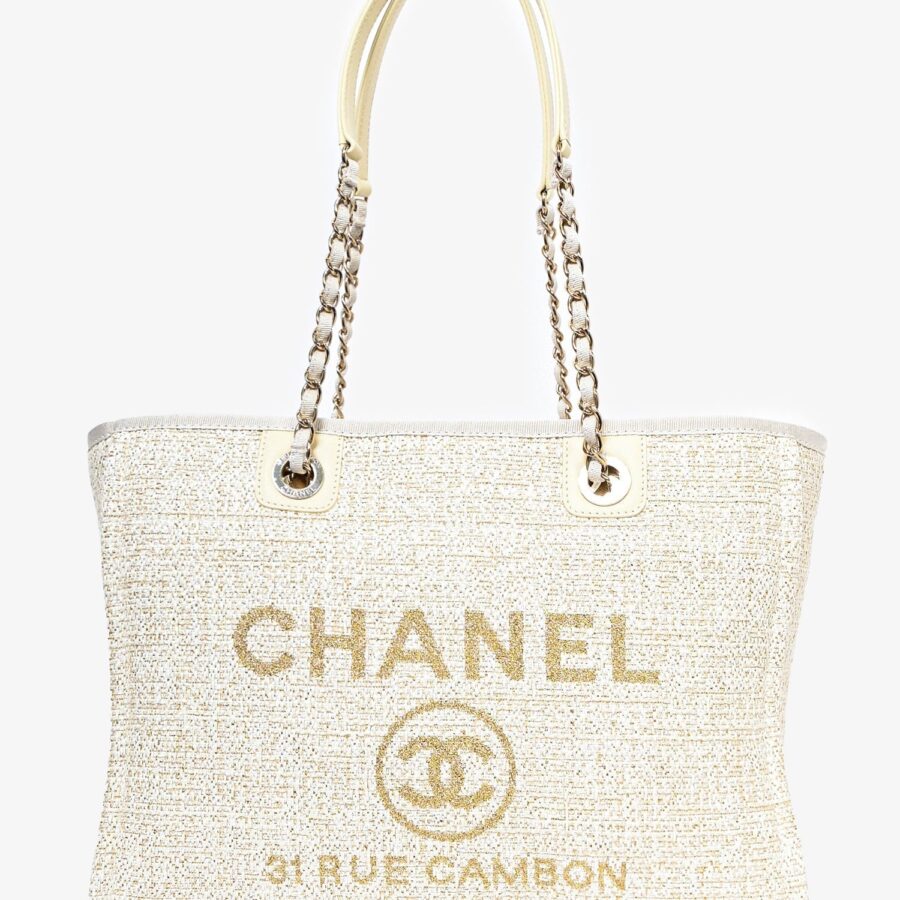 Chanel Deauville gold bag – front view