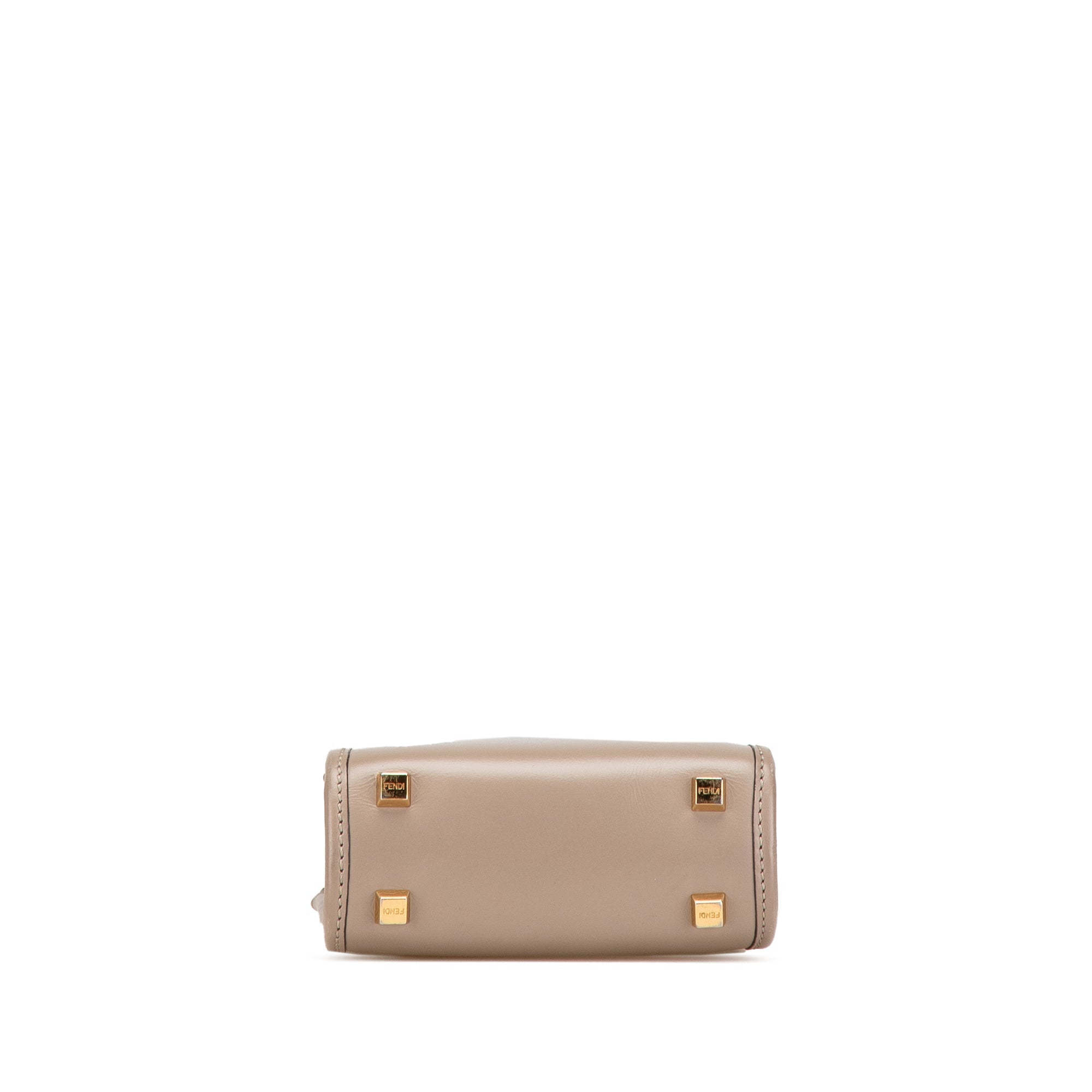 Beige Fendi Mini Pelle Sunshine Shopper Tote Satchel