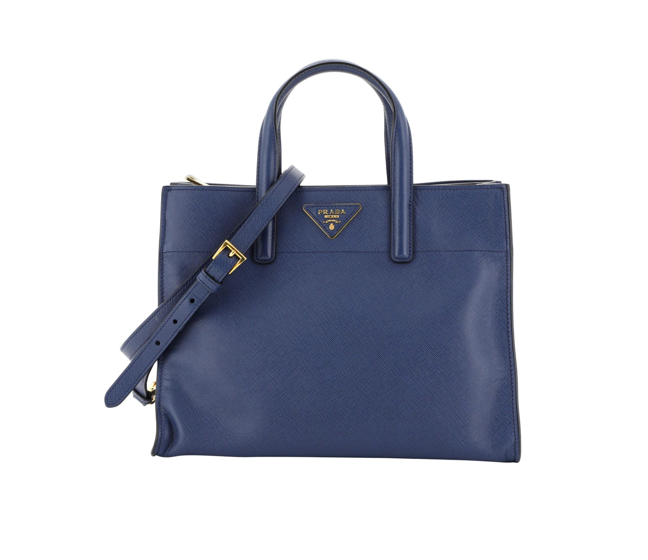 Shopping bag convertibile in pelle Saffiano Prada