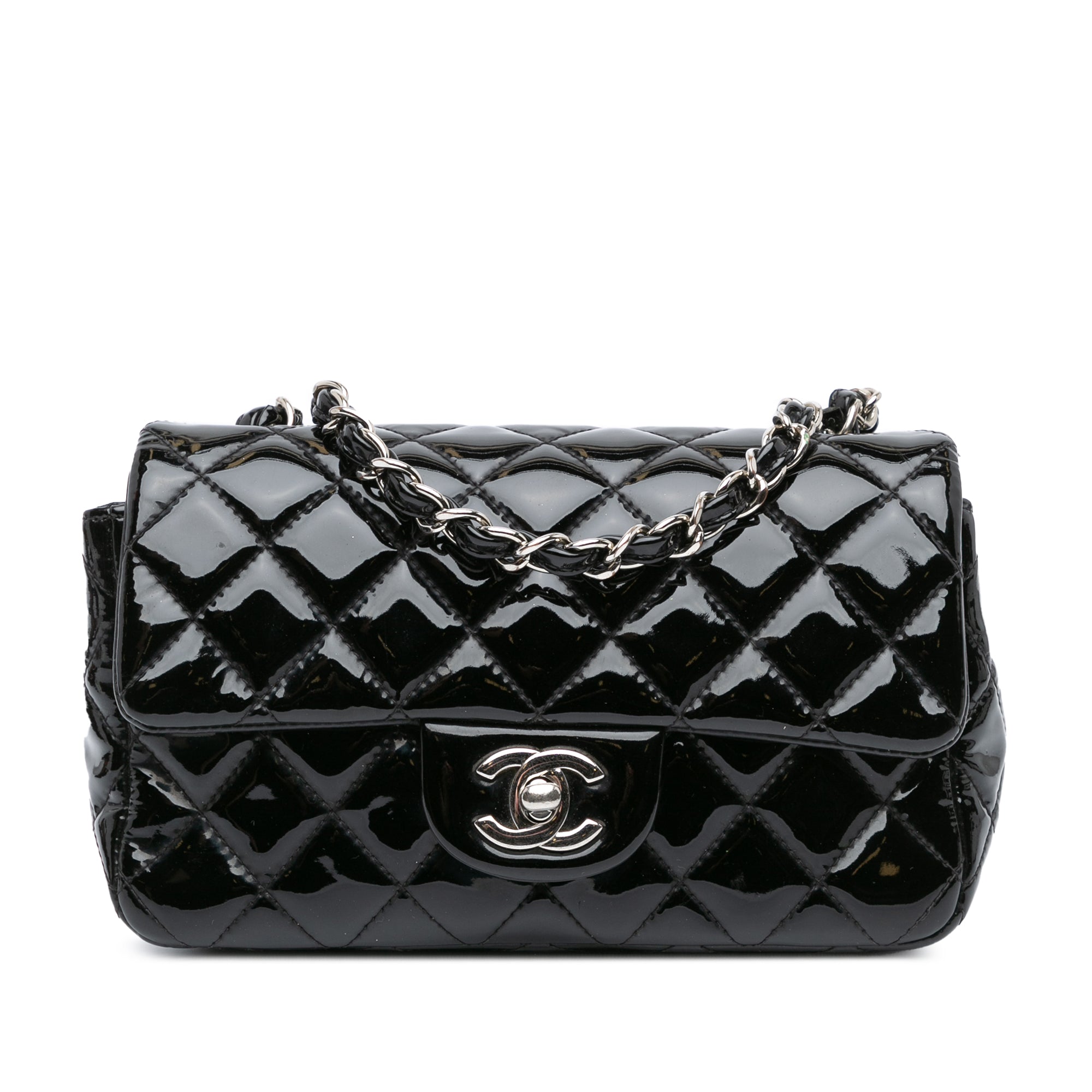 Borsa a tracolla Chanel Twist Mini in pelle nera 4