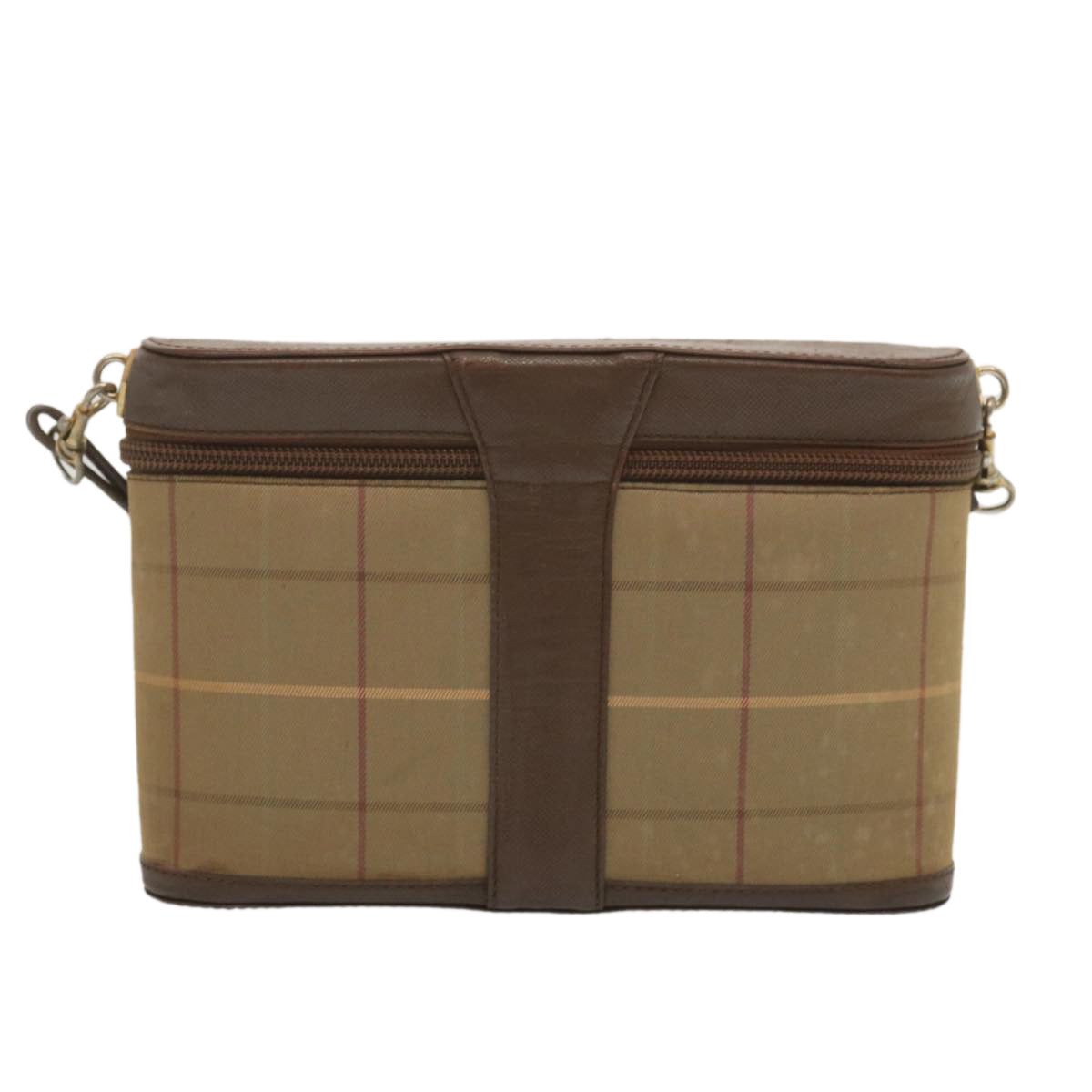 BURBERRYSs Nova Check Borsa a spalla Canvas Beige Auth bs12797