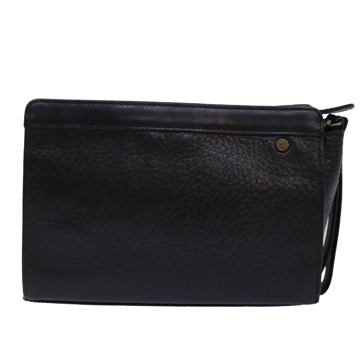BurberrySs Pochette Bag Pelle Nero Oro Auth bs16534