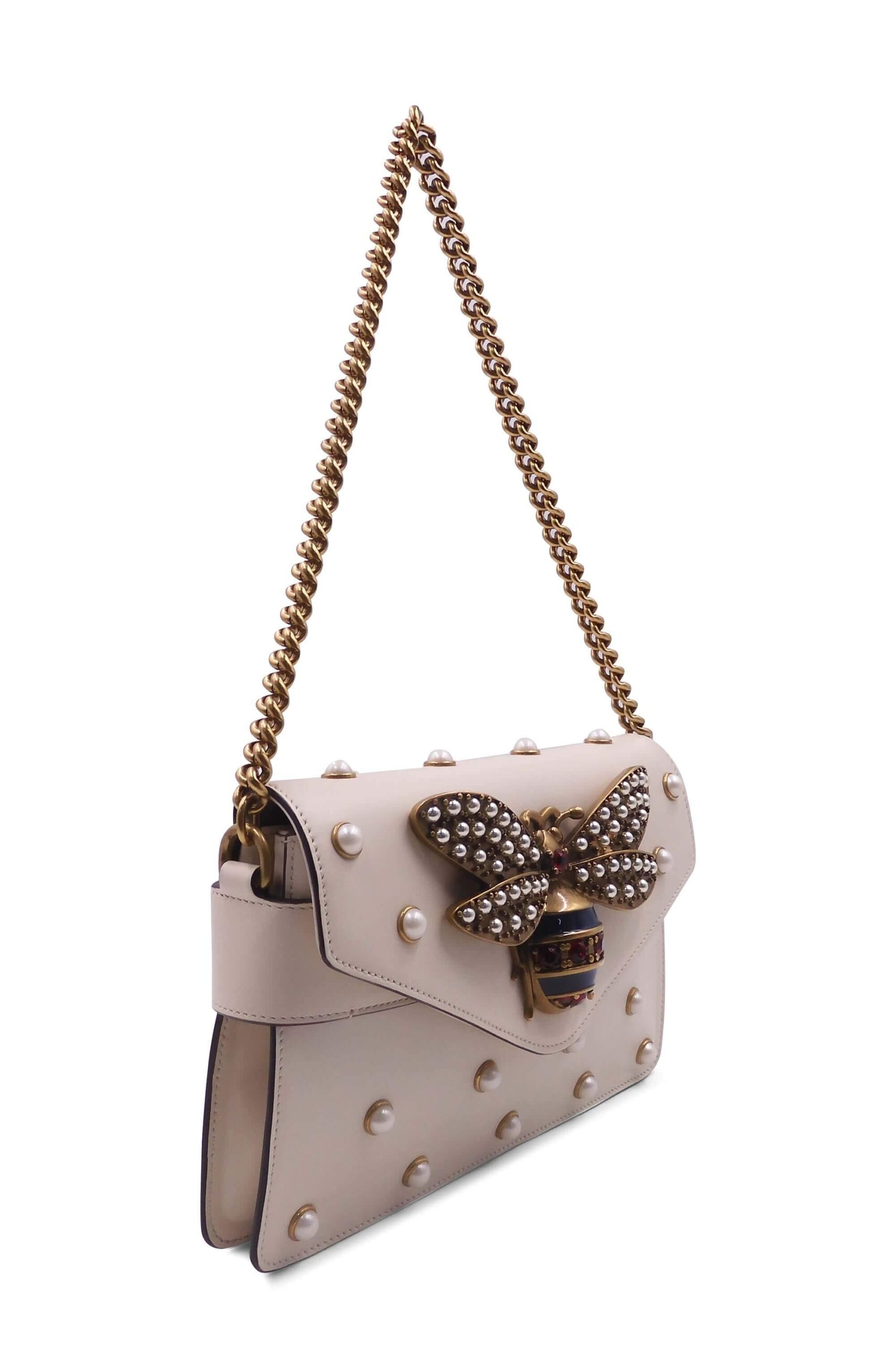 Broadway Bee Embellished Borsa a tracolla Bianco
