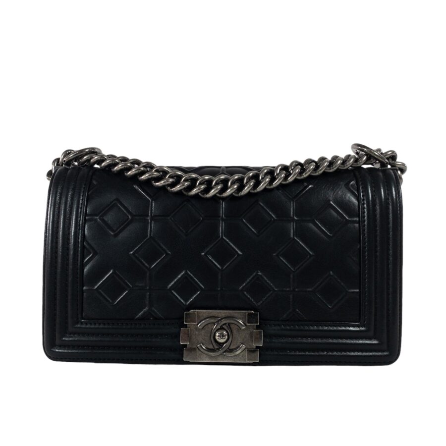 Chanel Boy black bag – front view