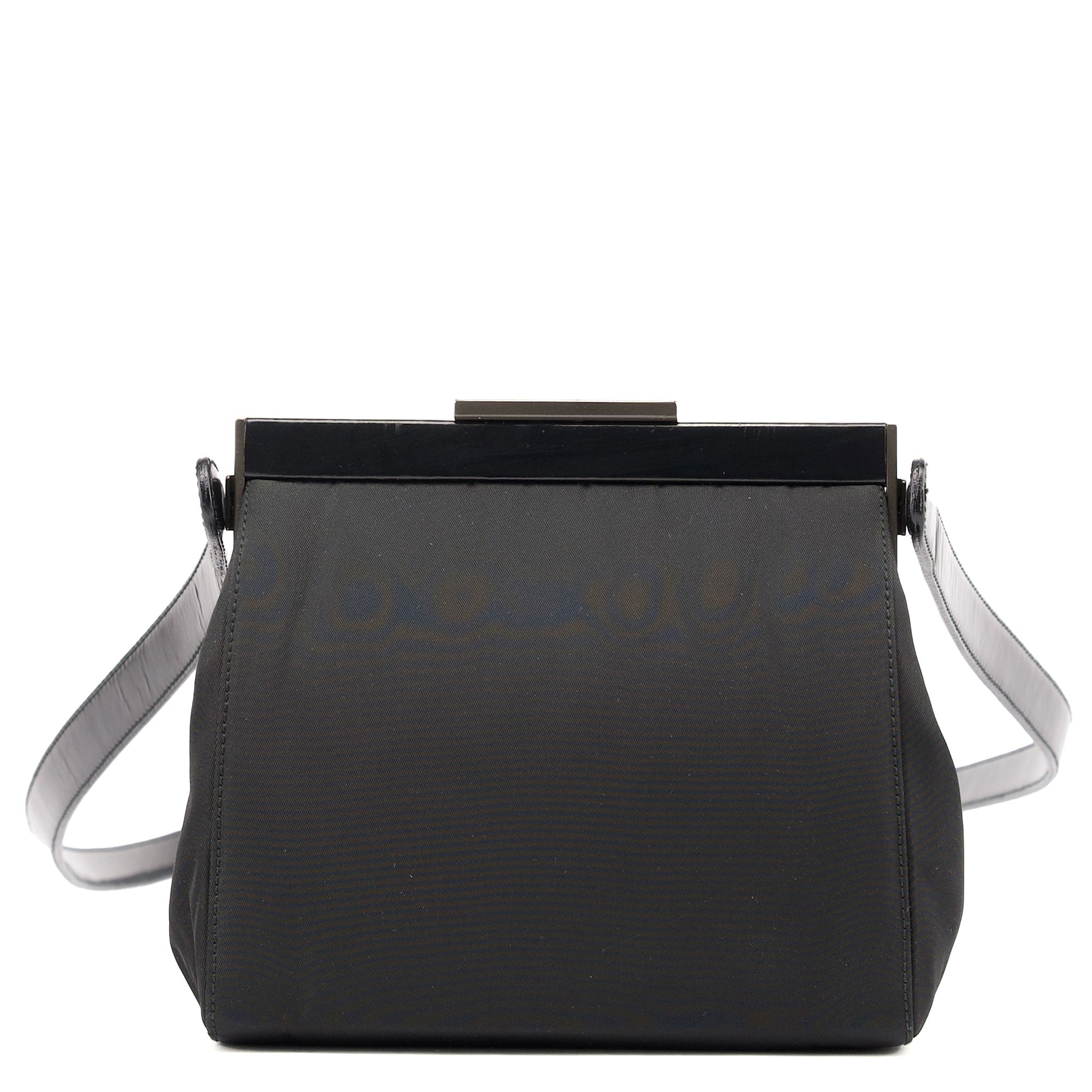 Black Tessuto Nylon Clutch Shoulder Bag - Immagine del prodotto 2
