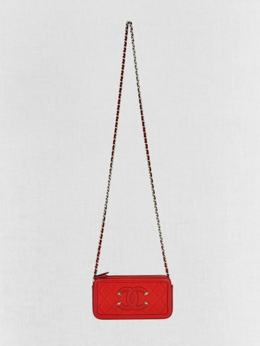 Chanel Filigree Rosso Trapuntata Pochette