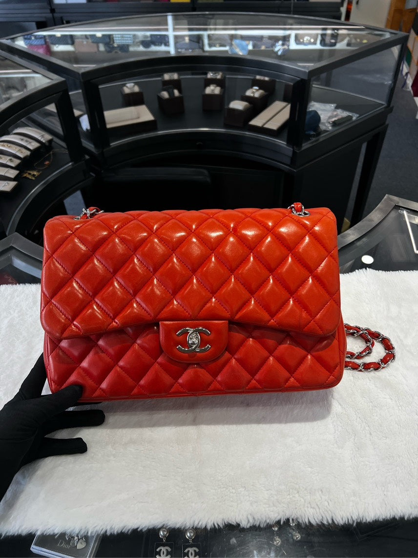 Borsa a tracolla Chanel Jumbo Jumbo Pelle Rosso